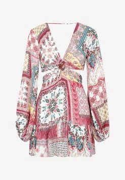 Anjuna Elisa Printed Mini Dress With Ruffles Multicolor