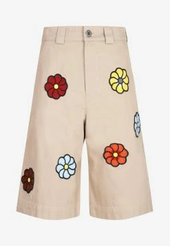 Moncler X JW Anderson Floral Patch Long Shorts Beige