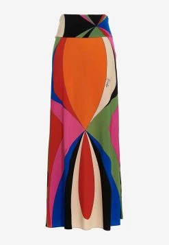 Emilio Pucci Goccia-Print Maxi Skirt Multicolor