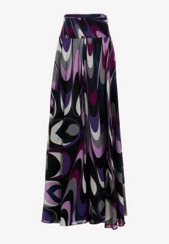 Emilio Pucci Onde-Print Maxi Skirt Multicolor