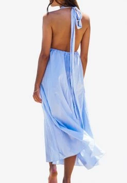 Les Canebiers Neptune Open Back Maxi Summer Dress Blue -Evening Dresses Popular Store 3 5741c43e 89be 4283 8d45 a1516b9941ab