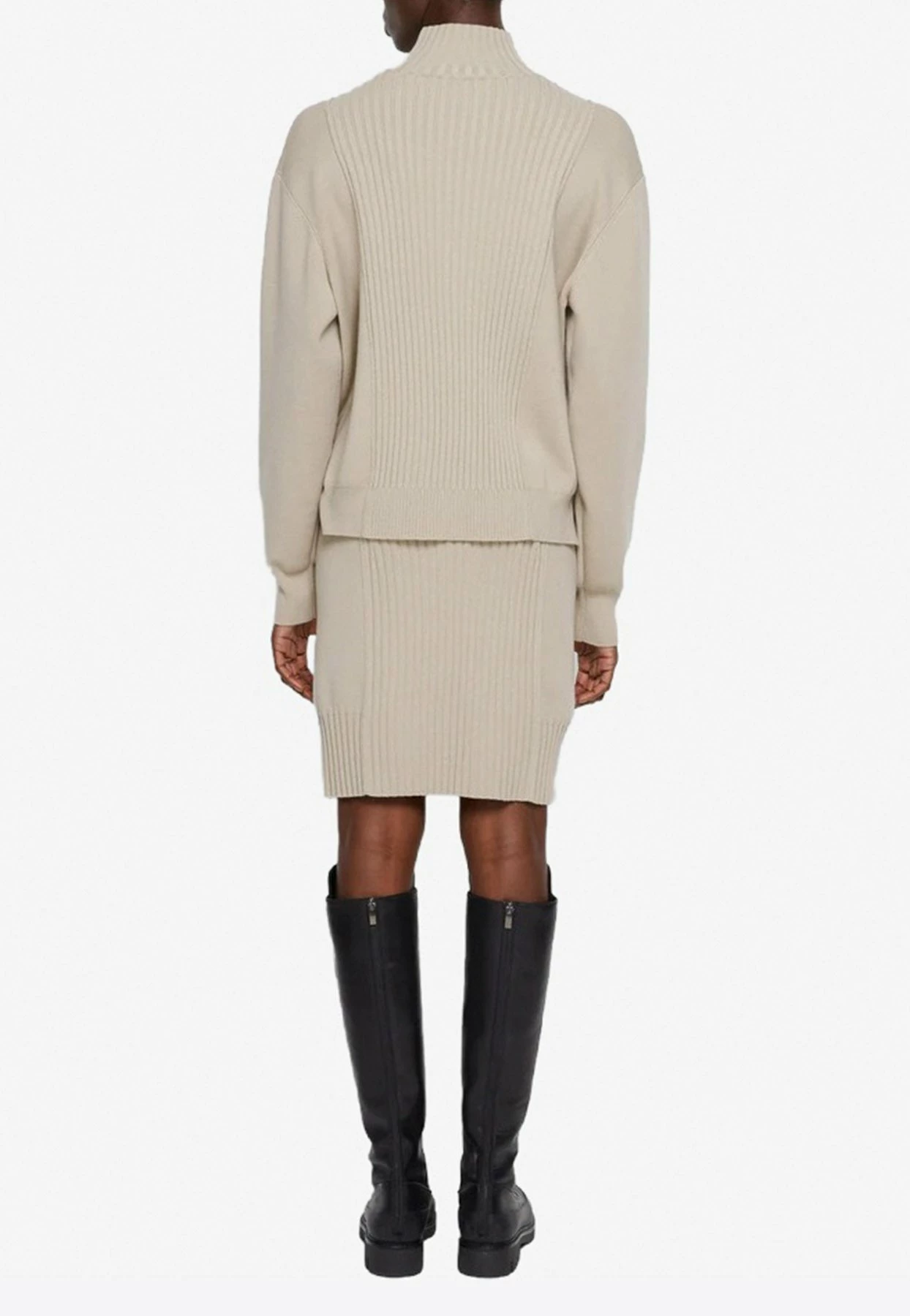 Jonathan Simkhai Martha High-Low Skirt Beige 3 Jonathan Simkhai Martha High-Low Skirt Beige - Image 3