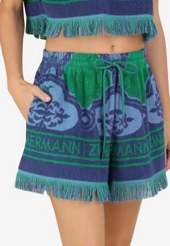 Zimmermann Tiggy Terry Fringed Shorts Multicolor