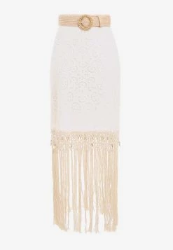 Zimmermann Vitali Fringe Midi Skirt Ivory 7 Zimmermann Vitali Fringe Midi Skirt Ivory -Evening Dresses Popular Store 5309SVITIVORY