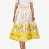 Zimmermann High Tide Sailbots Print Gathered Midi Skirt Multicolor