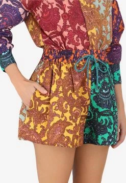 Zimmermann Tiggy Spliced Paisley Shorts Multicolor