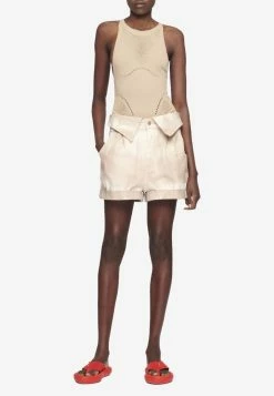 Stella McCartney Tie-Dye Shorts In Organic Cotton Beige