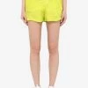 Balenciaga Logo Patch Creased-Effect Shorts Yellow