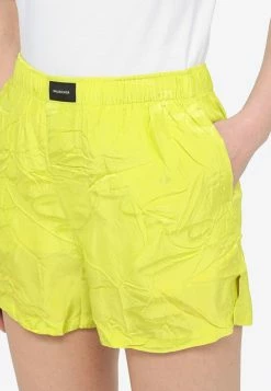 Balenciaga Logo Patch Creased-Effect Shorts Yellow 9 Balenciaga Logo Patch Creased-Effect Shorts Yellow -Evening Dresses Popular Store 671664TMO60 K BALEN 7204.e