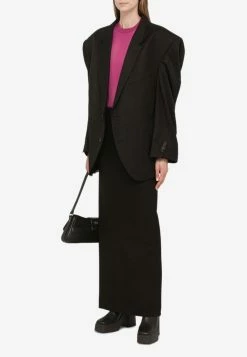 Balenciaga Maxi Wool Skirt Black -Evening Dresses Popular Store 704350TLT17 L BALEN 1000.b