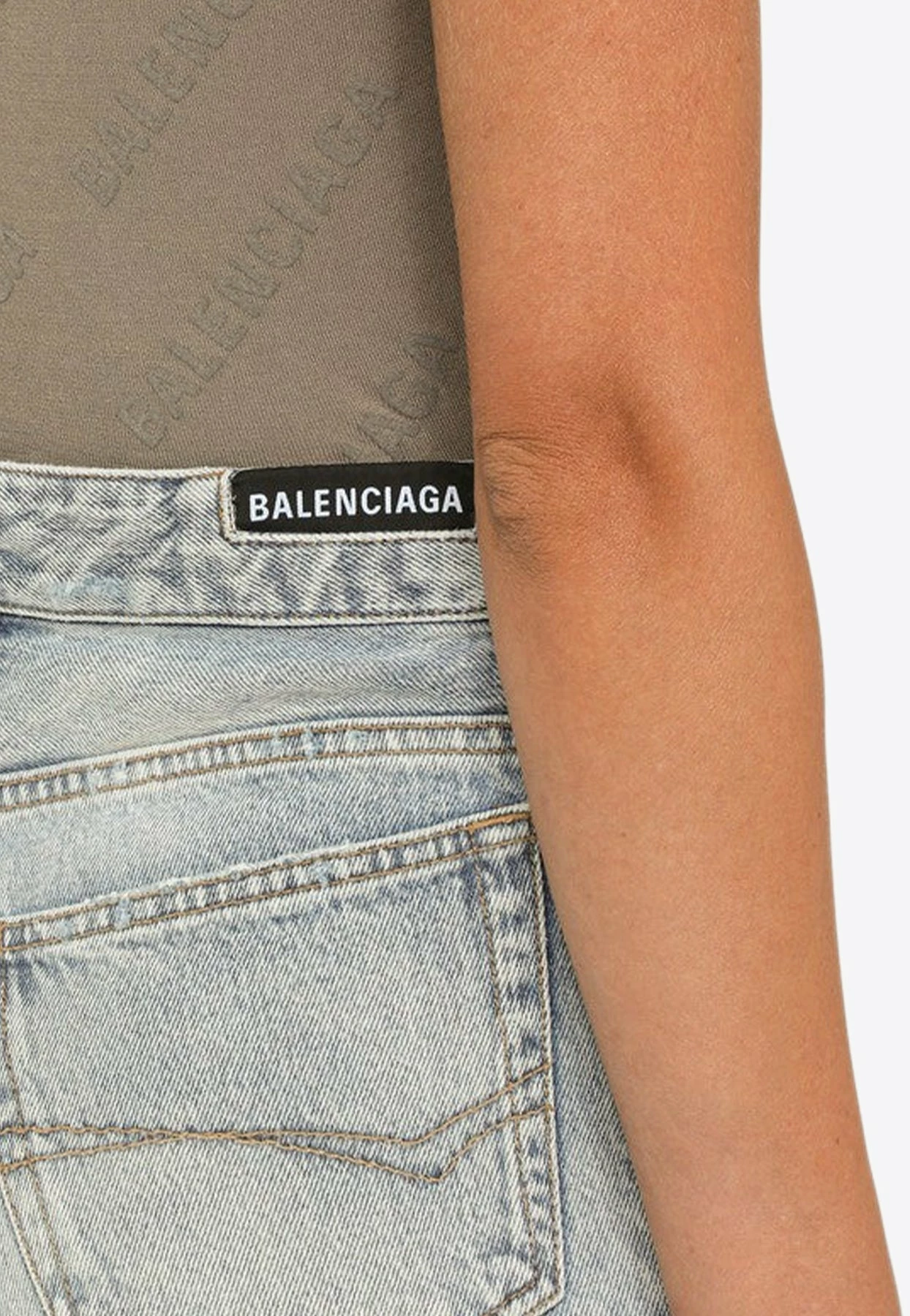 Balenciaga Asymmetric Mini Denim Skirt Blue 5 Balenciaga Asymmetric Mini Denim Skirt Blue - Image 5
