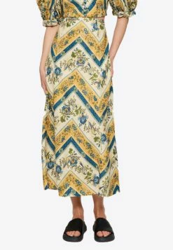 ALÉMAIS Quinn A-Line Midi Skirt Multicolor