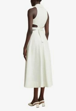 Acler Abbots Tailored Midi Dress With Cut-outs White 5 Acler Abbots Tailored Midi Dress With Cut-outs White -Evening Dresses Popular Store AAAD 202