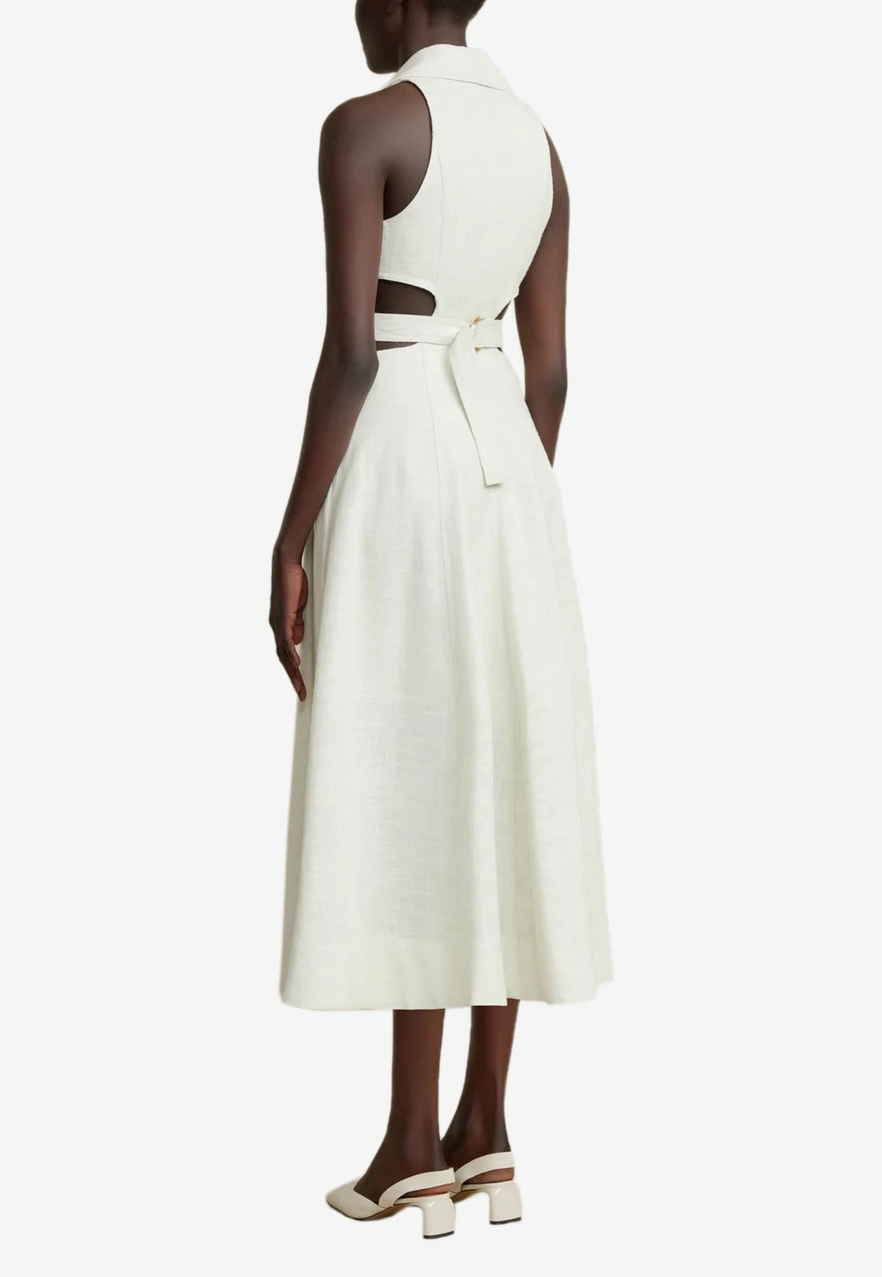 Acler Abbots Tailored Midi Dress With Cut-outs White 3 Acler Abbots Tailored Midi Dress With Cut-outs White - Image 3