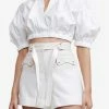 Acler Abbots High-Waist Shorts White