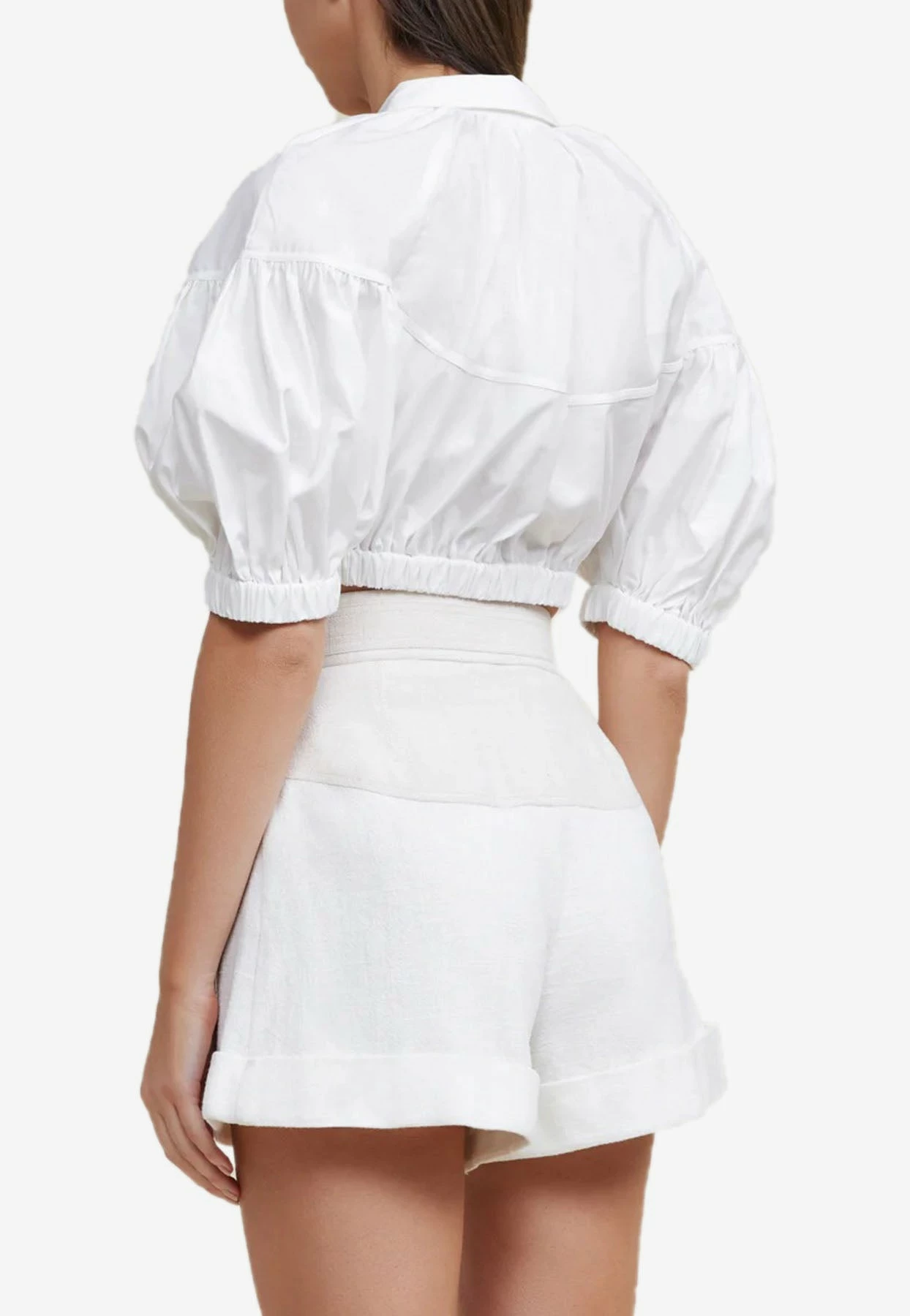 Acler Abbots High-Waist Shorts White 2 Acler Abbots High-Waist Shorts White - Image 2