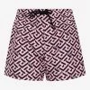 Versace Greca Print Swim Shorts Pink
