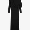 Tom Ford Off-Shoulder Draped Evening Gown Black