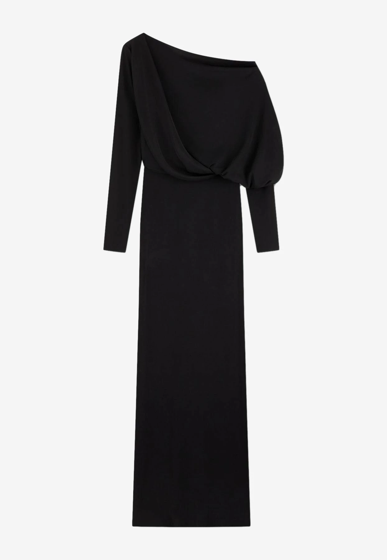 Tom Ford Off-Shoulder Draped Evening Gown Black 1 Tom Ford Off-Shoulder Draped Evening Gown Black