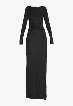 Tom Ford Twisted Drape Column Gown Black