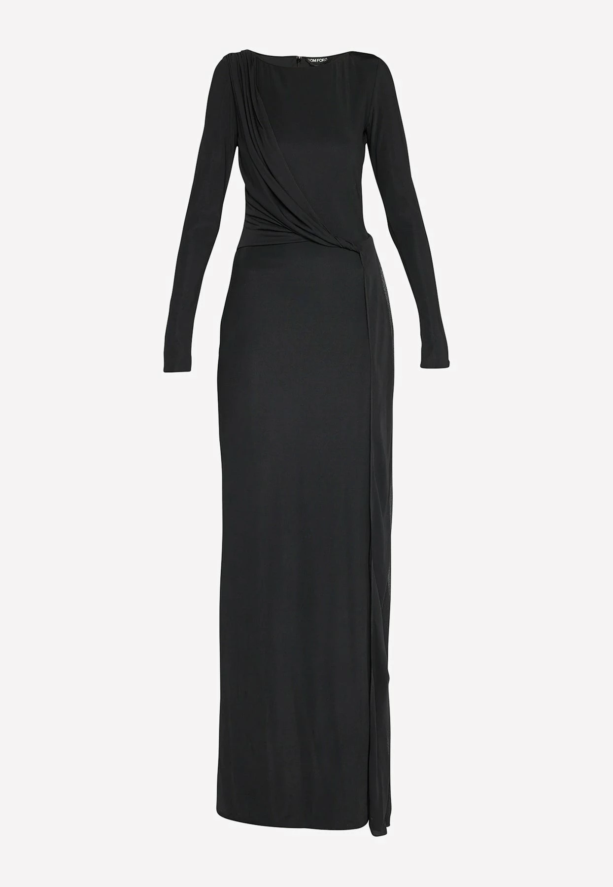 Tom Ford Twisted Drape Column Gown Black 1 Tom Ford Twisted Drape Column Gown Black