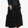 Acler Valentine Lace Midi Skirt Black