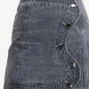 Acler Blake Denim Mini Skirts Gray