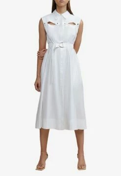 Acler Francis Sleeveless Midi Dress Ivory