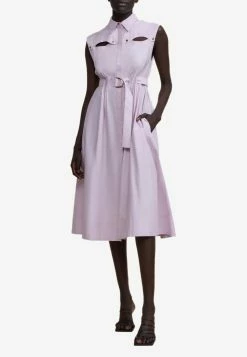 Acler Francis Sleeveless Midi Dress Lilac