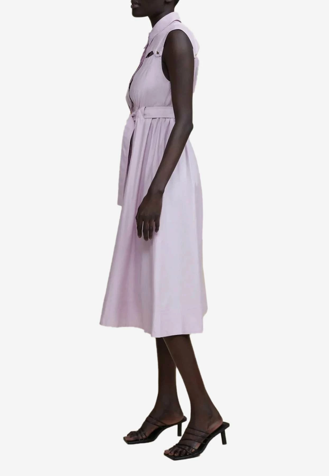 Acler Francis Sleeveless Midi Dress Lilac 2 Acler Francis Sleeveless Midi Dress Lilac - Image 2