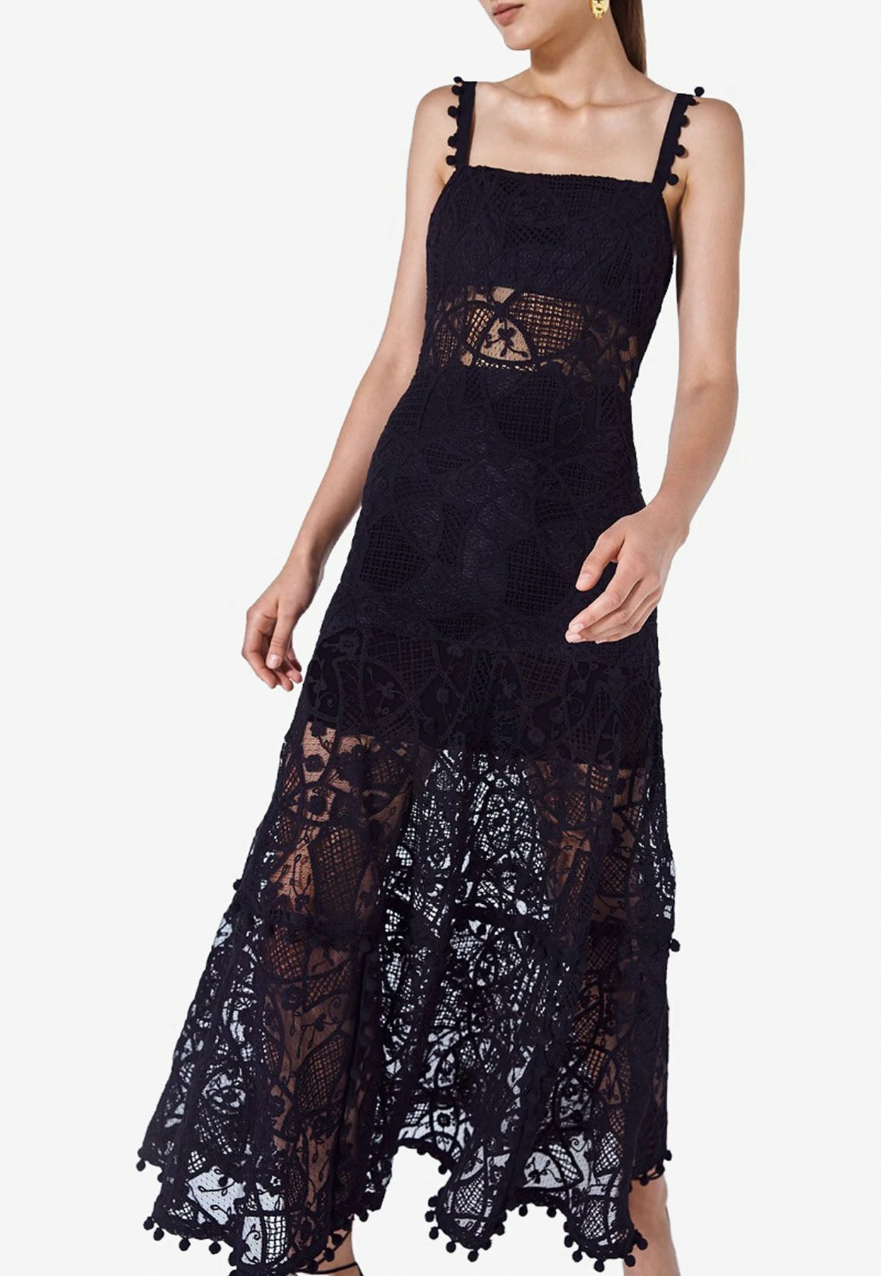 Alexis Lucila Laced Midi Dress Black 3 Alexis Lucila Laced Midi Dress Black - Image 3