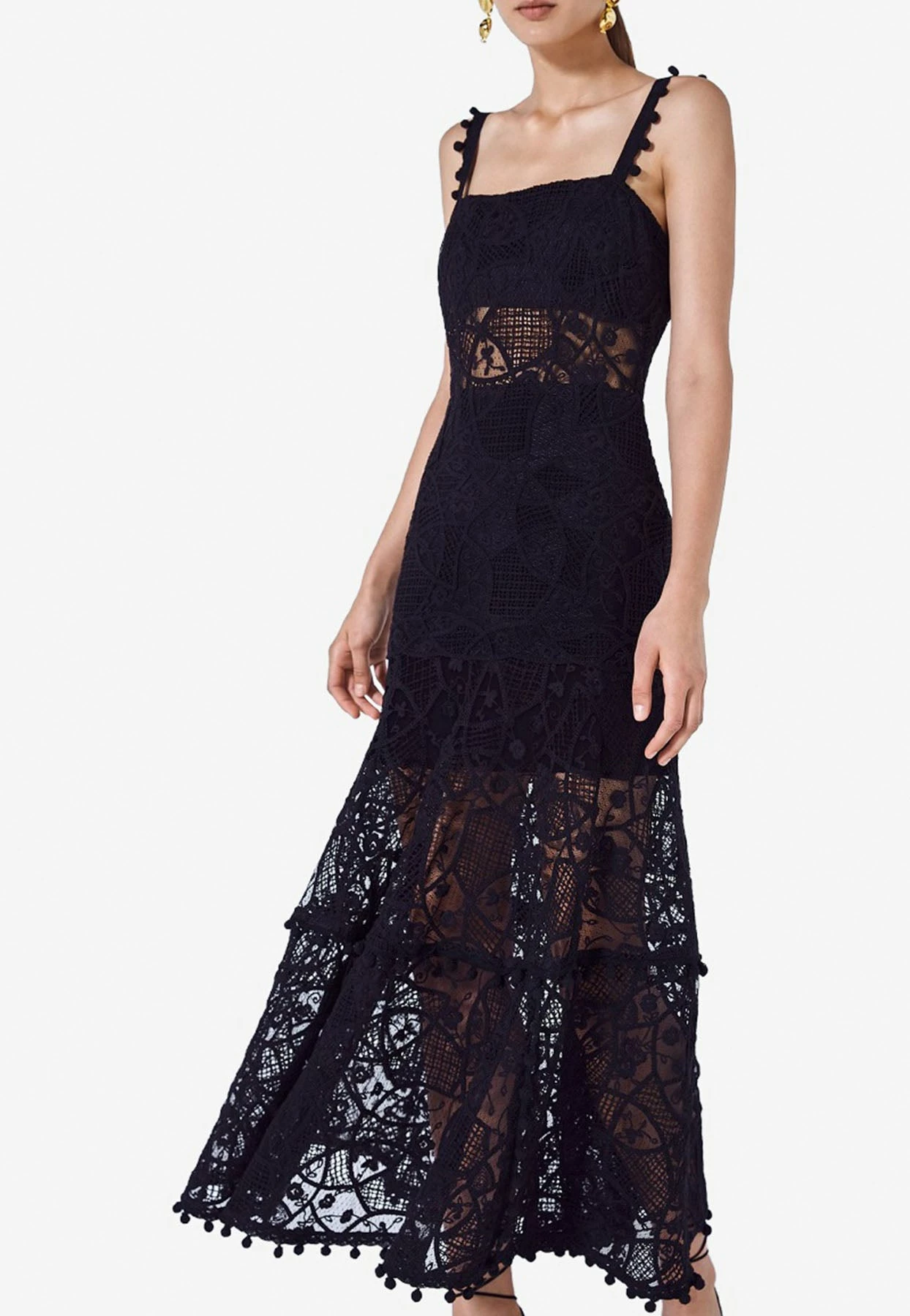 Alexis Lucila Laced Midi Dress Black 2 Alexis Lucila Laced Midi Dress Black - Image 2