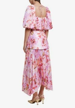 Acler Lothair Midi Floral Skirt Pink -Evening Dresses Popular Store AS2210124S PRT PEONYHARVESTPINK 20MULTI 202