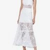 Alexis Lucila Laced Midi Dress White
