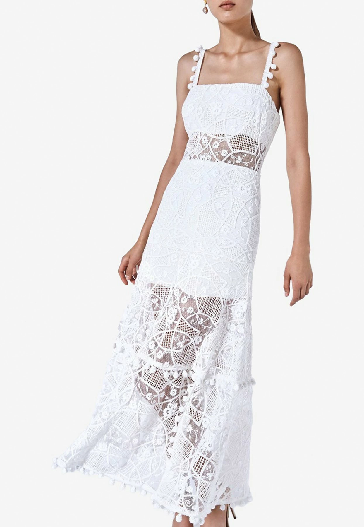 Alexis Lucila Laced Midi Dress White 2 Alexis Lucila Laced Midi Dress White - Image 2