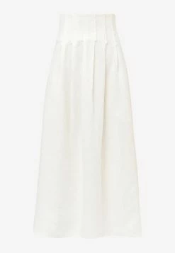 Chloé High-Waist Pleated Midi Skirt White -Evening Dresses Popular Store CHC22AJU03033107 20ICONIC 20MILK 202