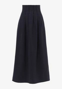 Chloé High-Waist Pleated Midi Skirt Navy 5 Chloé High-Waist Pleated Midi Skirt Navy -Evening Dresses Popular Store CHC22AJU030334C3 20INK 20NAVY 202