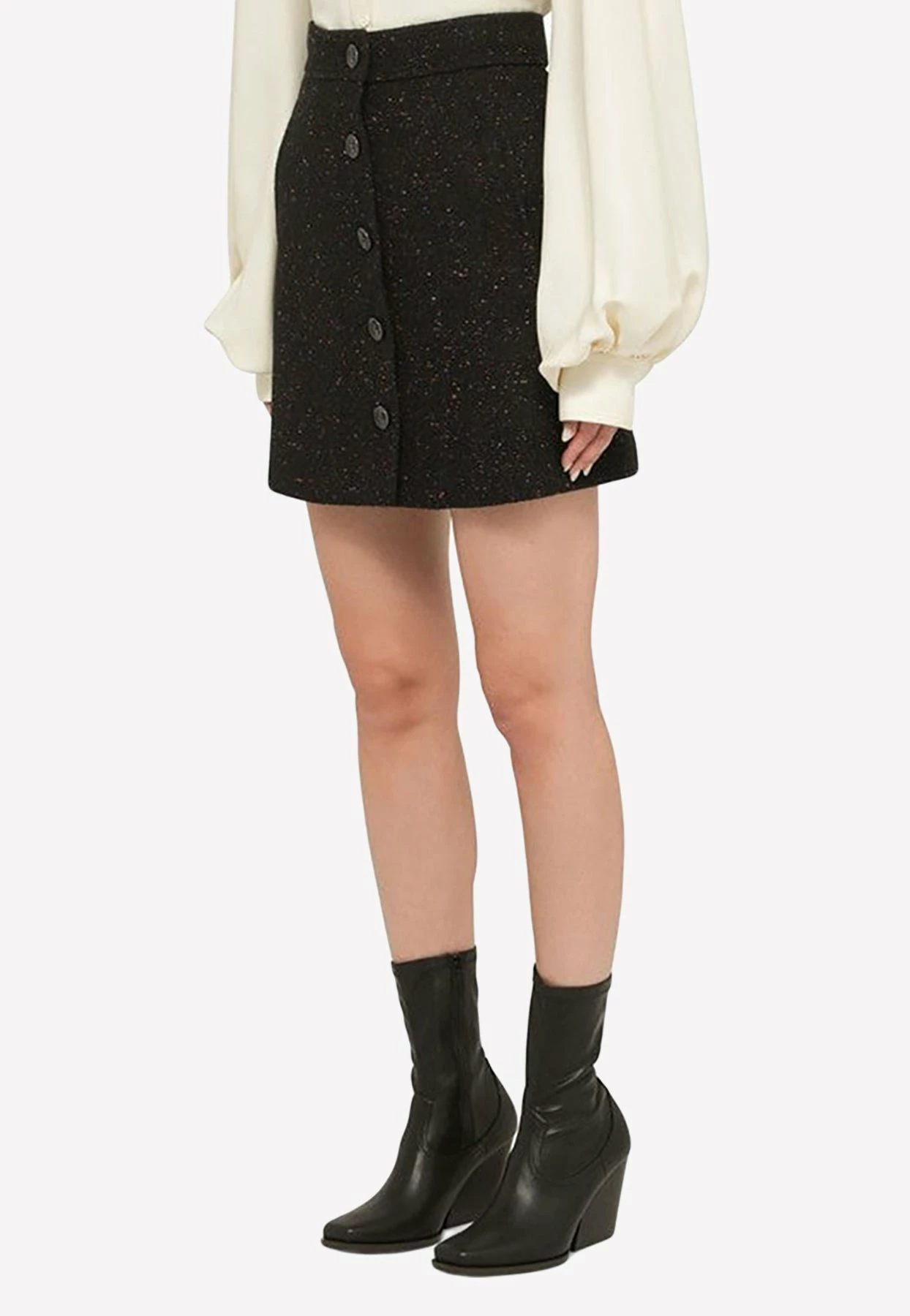 Chloé Wool Mini Skirt Blue 2 Chloé Wool Mini Skirt Blue - Image 2