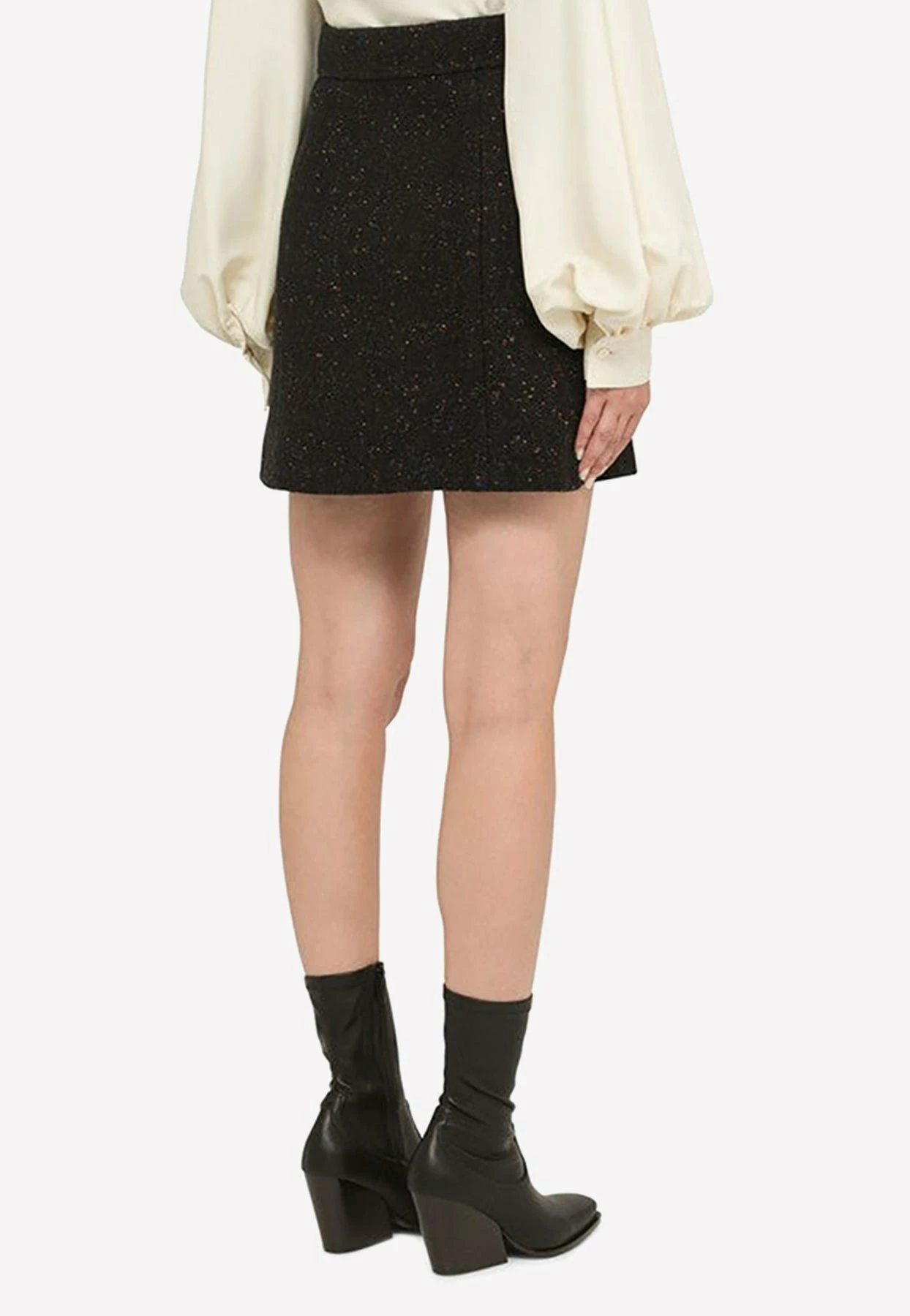 Chloé Wool Mini Skirt Blue 3 Chloé Wool Mini Skirt Blue - Image 3