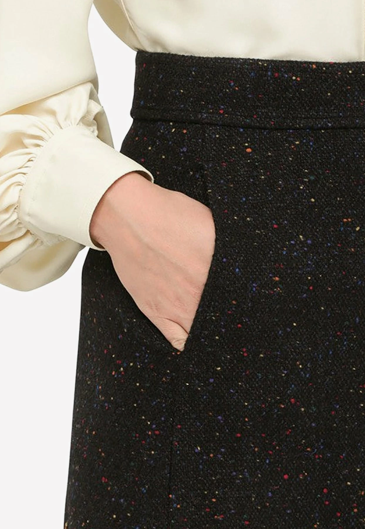 Chloé Wool Mini Skirt Blue 4 Chloé Wool Mini Skirt Blue - Image 4