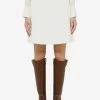 Chloé Wool A-Line Mini Skirt White