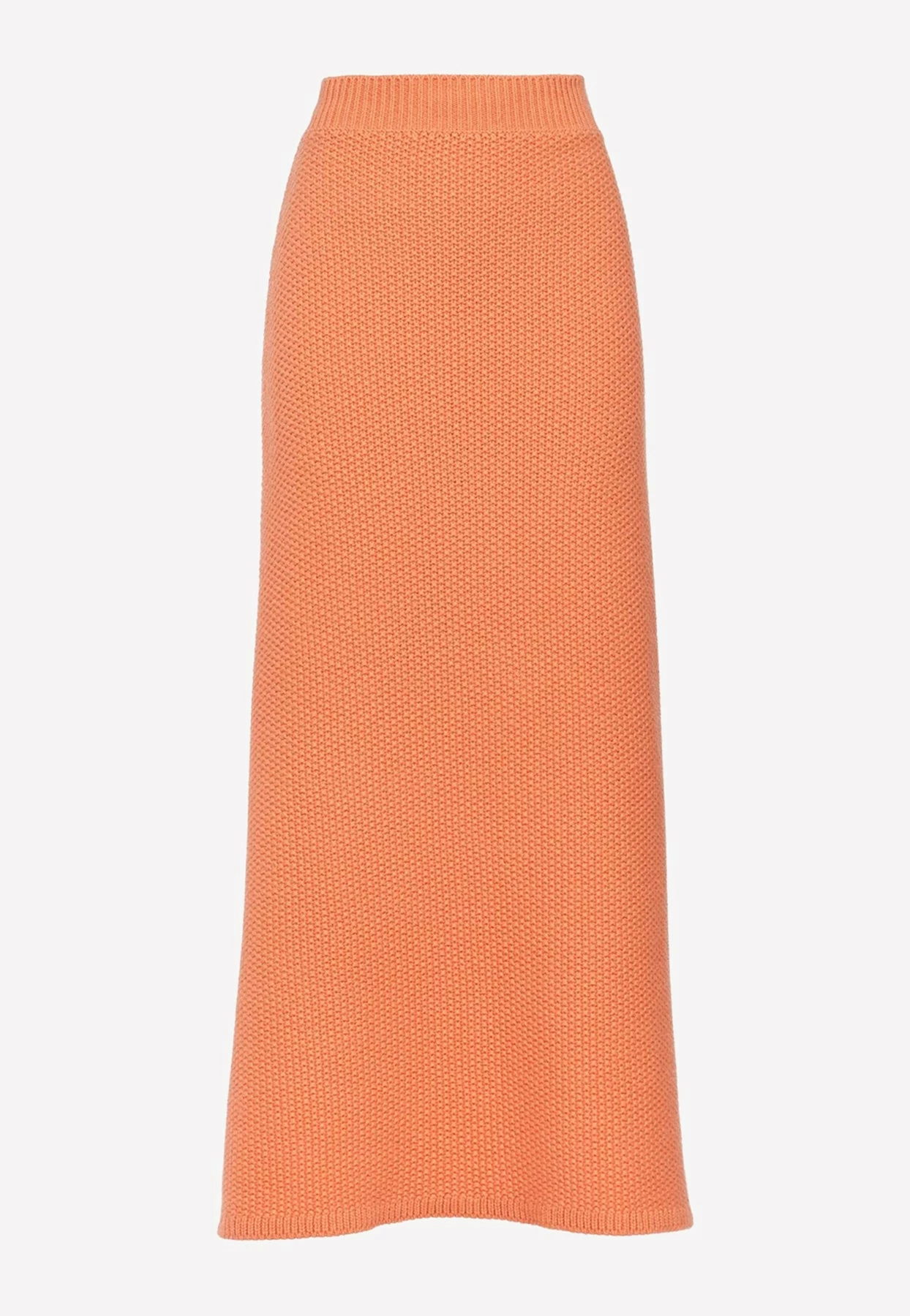 Chloé Knitted Cashmere Flared Maxi Skirt Orange 4 Chloé Knitted Cashmere Flared Maxi Skirt Orange - Image 4