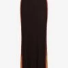 Chloé Ribbed Knit Midi Skirt In Wool Brown