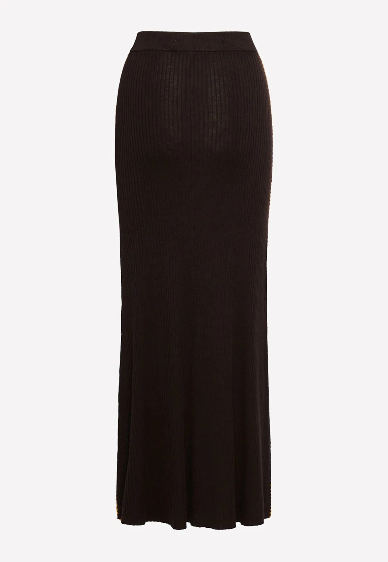 Chloé Ribbed Knit Midi Skirt In Wool Brown 2 Chloé Ribbed Knit Midi Skirt In Wool Brown - Image 2
