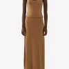 Chloé Straight Wool Tank Dress Camel