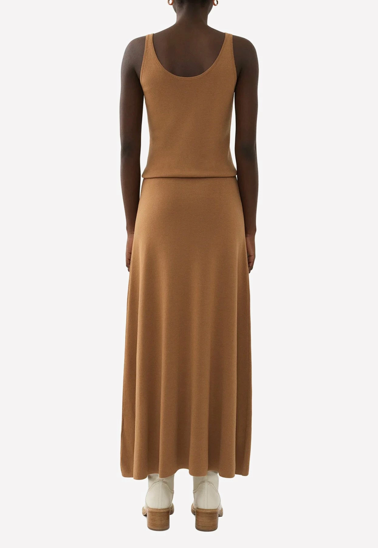 Chloé Straight Wool Tank Dress Camel 2 Chloé Straight Wool Tank Dress Camel - Image 2