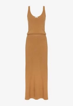 Chloé Straight Wool Tank Dress Camel 5 Chloé Straight Wool Tank Dress Camel -Evening Dresses Popular Store CHC22AMR0466026A 20WORN 20BROWN 202