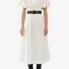 Chloé Wing-Sleeved Midi Dress White