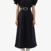 Chloé Wing-Sleeved Midi Dress Navy