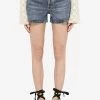Chloé Washed-Out Denim Shorts Blue